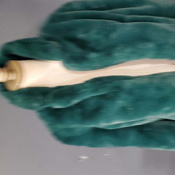 Keepsake women's green faux fur Mob Wive bomber short jacket size L - Picture 6 of 17